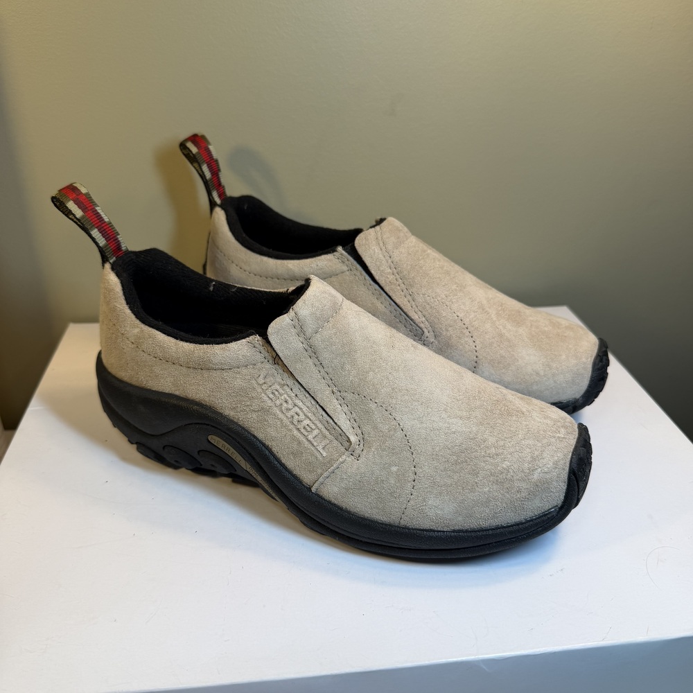 Merrell Jungle Moc Women's Shoes Tan Taupe Suede Size 7 Slip-On Comfort Casual